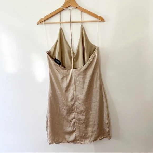 4SI3NNA Silk Halter Slip Dress - Picture 3 of 11